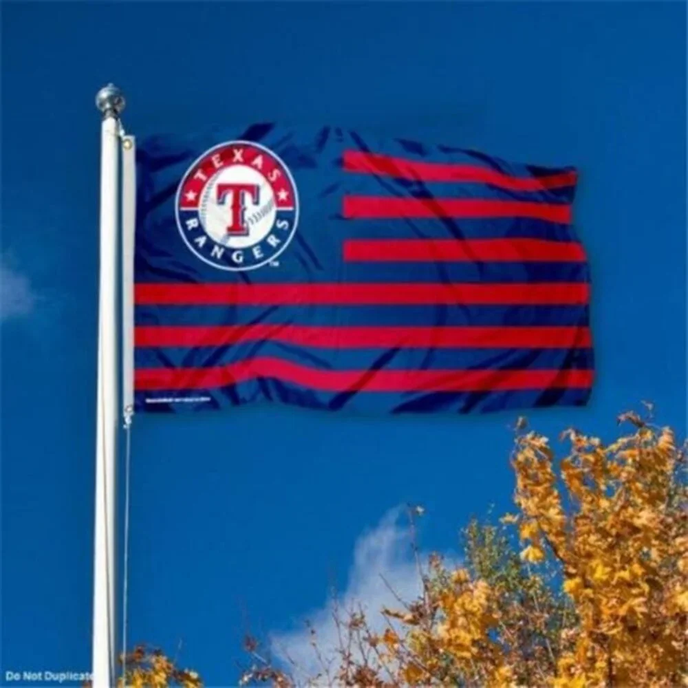 MLB 2023 World Series Texas Rangers Nation Flag 3x5 Banner‎ Front Lawn Pole